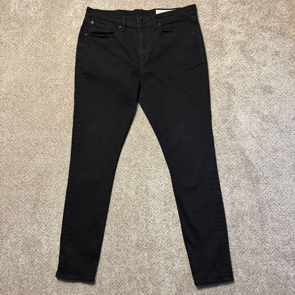 Rag & Bone Cate Mid-Rise Skinny Jeans Black Women's Size 32 Stretch